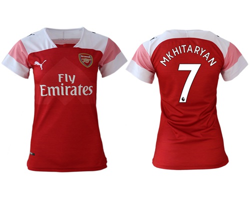 Women's Arsenal #7 Mkhitaryan Home Soccer Club Jersey